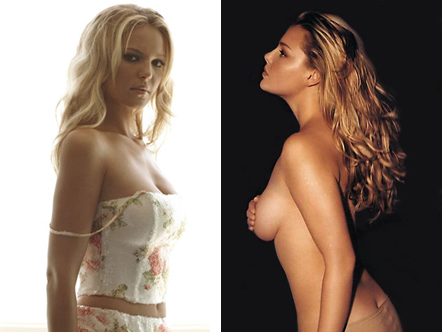 I present you Katherine Heigl A spectacular blonde with dark brown Bambi