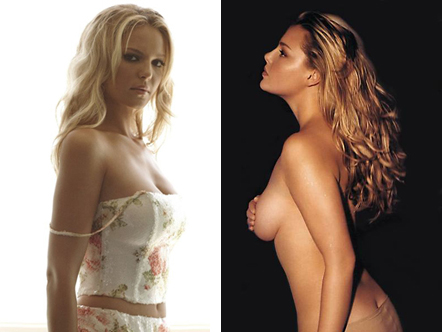 I present you Katherine Heigl A spectacular blonde with dark brown Bambi 